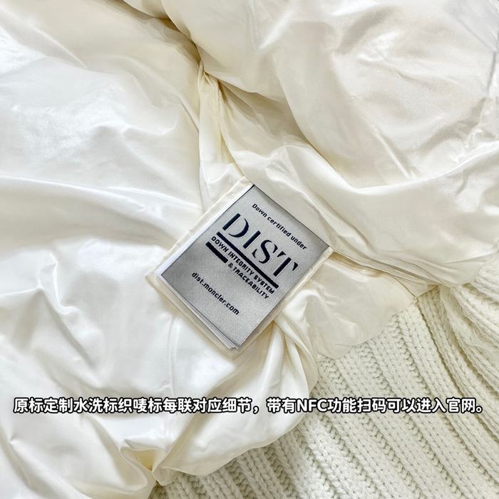 Clothing Moncler knitted sleeve padded jacket White