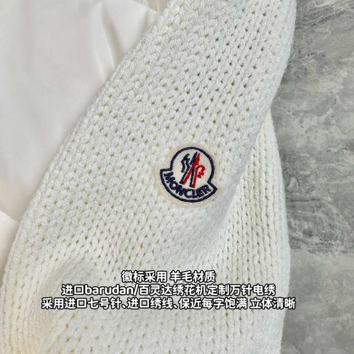 Clothing Moncler knitted sleeve padded jacket White