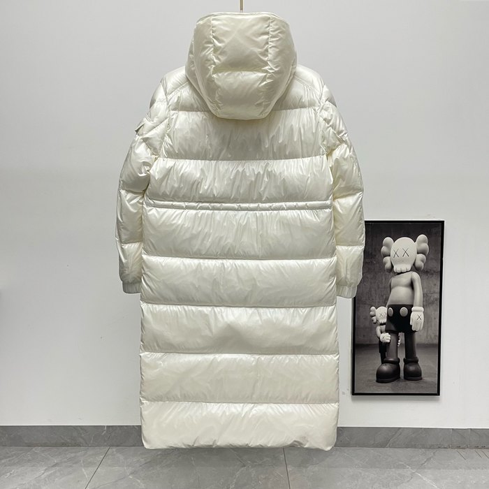 Clothing Moncler long down coat with hood White