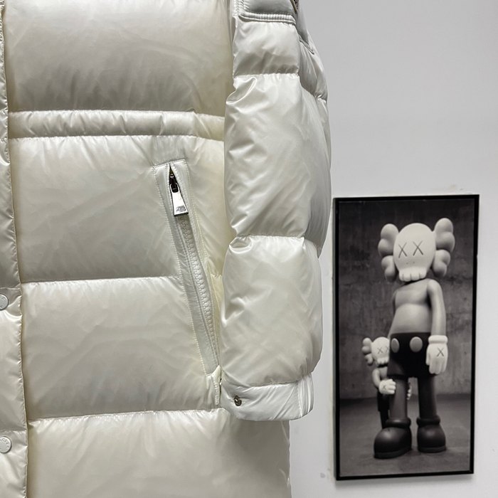 Clothing Moncler long down coat with hood White