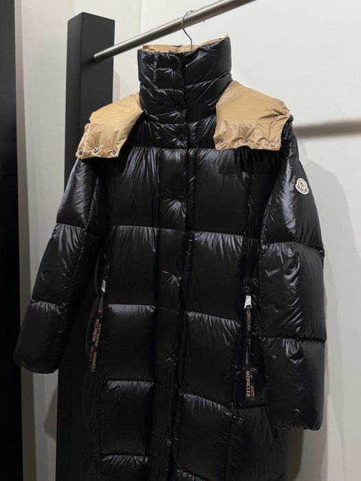 Clothing Moncler long down coat Black 001