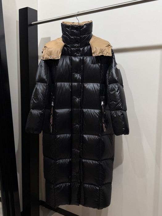Clothing Moncler long down coat Black 001