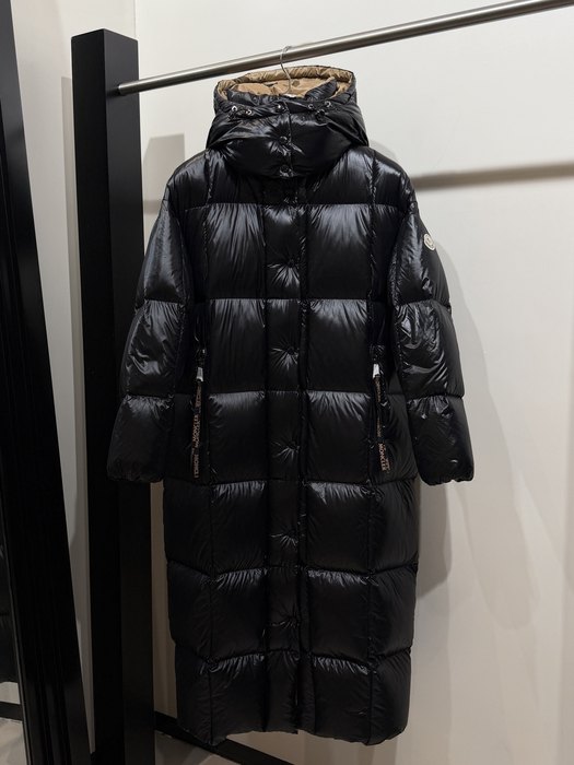 Clothing Moncler long down coat Black 001