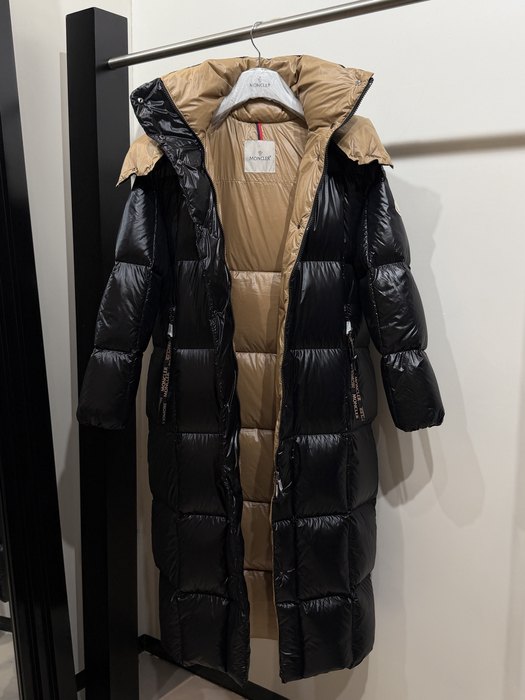 Clothing Moncler long down coat Black 001