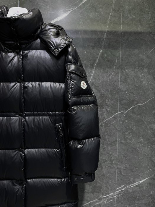 Clothing Moncler long down coat Black 002