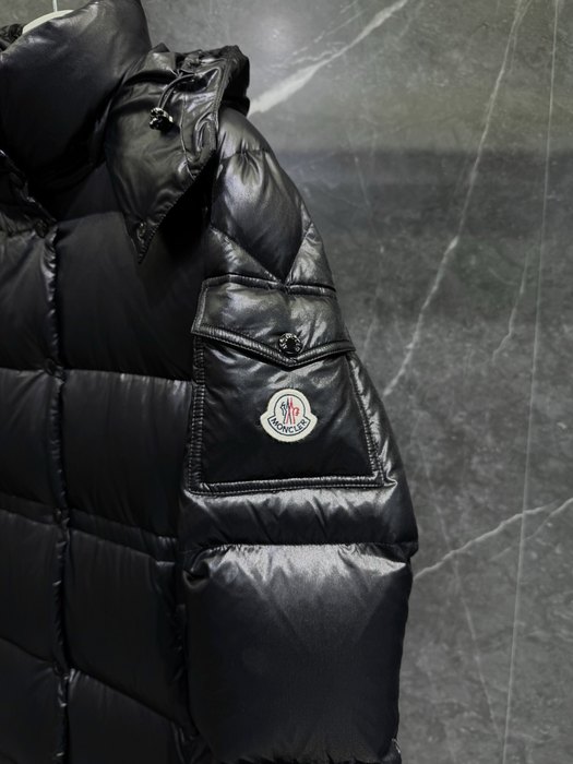 Clothing Moncler long down coat Black 002