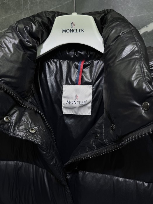 Clothing Moncler long down coat Black 002