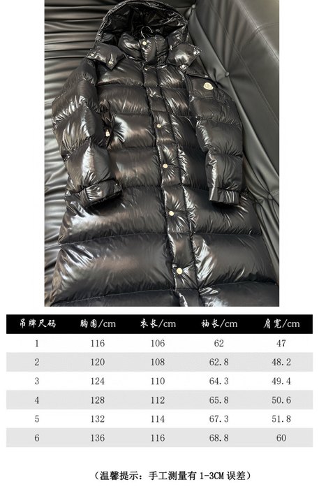 Clothing Moncler long down jacket Black 002