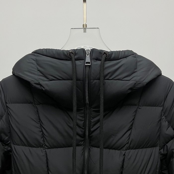 Clothing Moncler long hooded down coat Black 001
