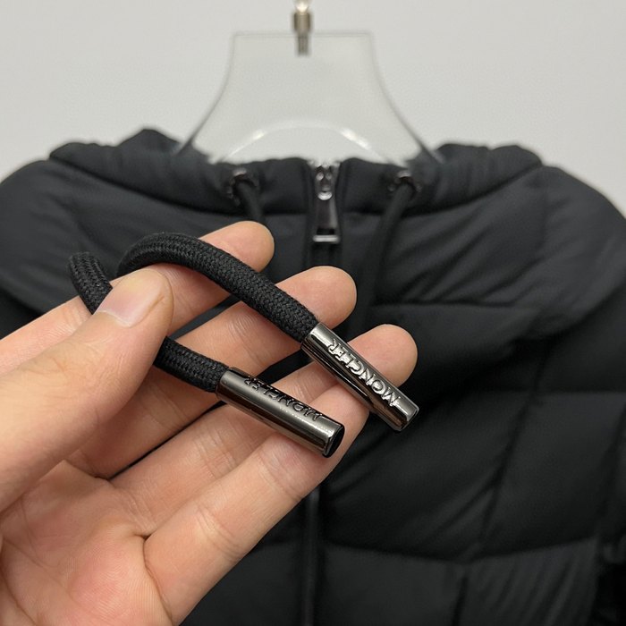 Clothing Moncler long hooded down coat Black 001