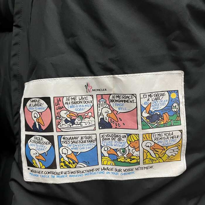 Clothing Moncler long hooded down coat Black 001