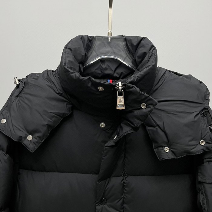 Clothing Moncler long hooded down coat Black 002