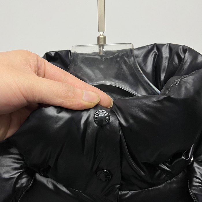 Clothing Moncler long hooded down coat Black