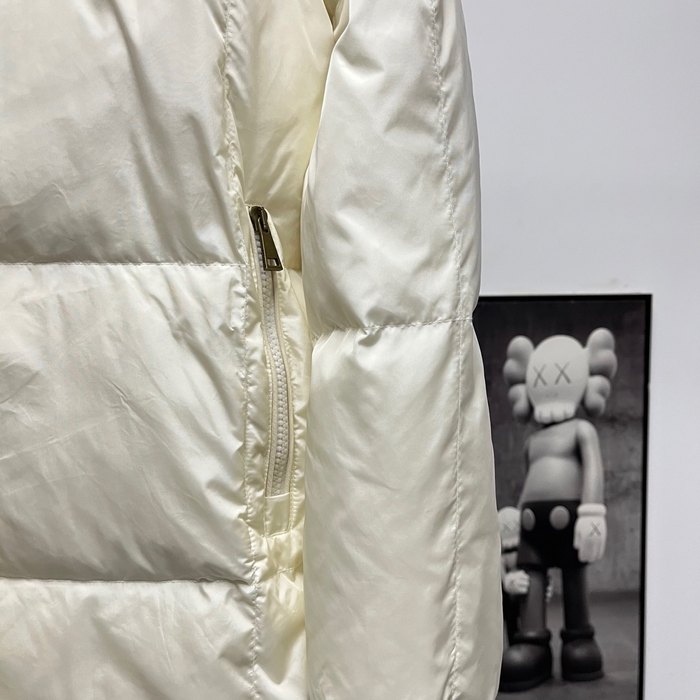 Clothing Moncler long hooded down coat White