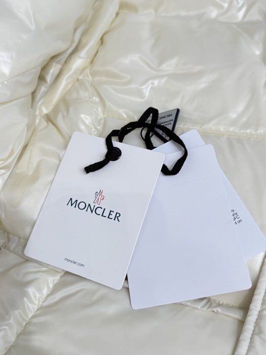 Clothing Moncler long padded coat with fur hood White