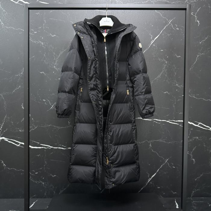 Clothing Moncler long padded coat Black 001