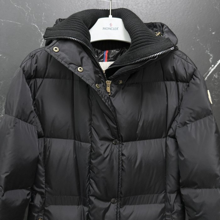 Clothing Moncler long padded coat Black 001