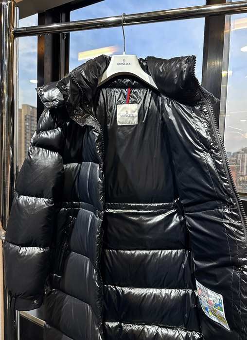Clothing Moncler long padded coat Black 002