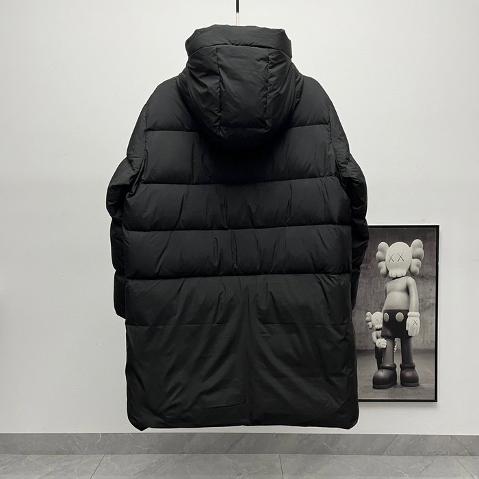 Clothing Moncler long padded hooded coat Black
