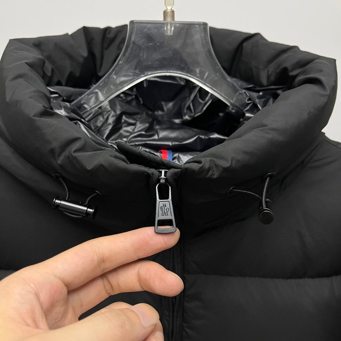 Clothing Moncler long padded hooded coat Black