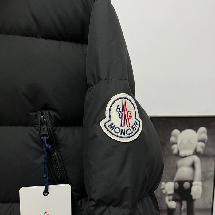 Clothing Moncler long padded hooded coat Black