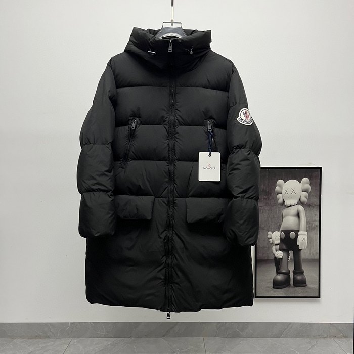 Clothing Moncler long padded hooded coat Black