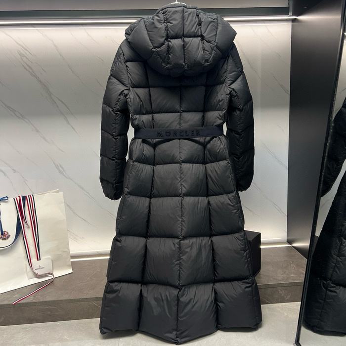 Clothing Moncler long puffer coat with hood Black