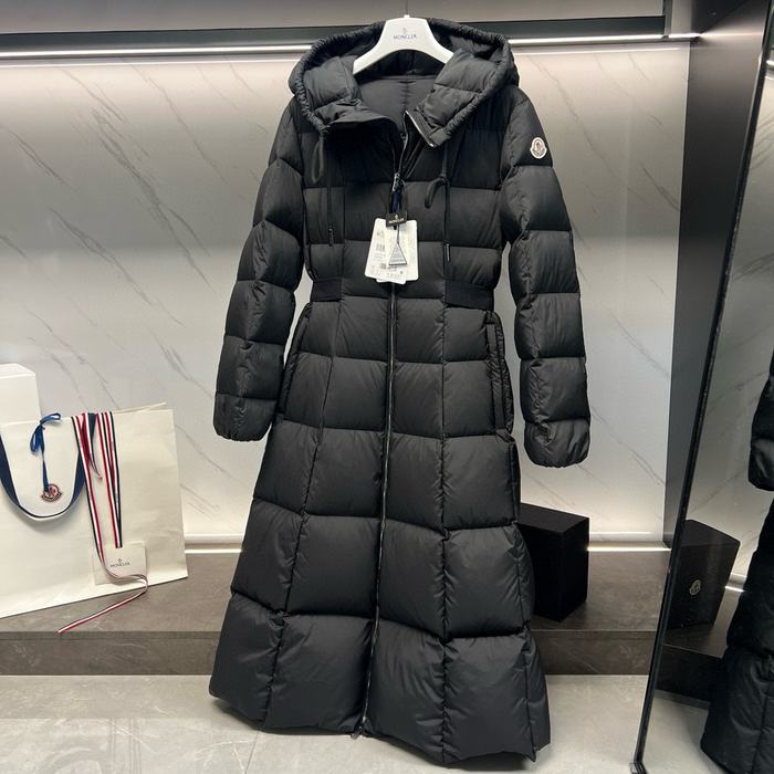 Clothing Moncler long puffer coat with hood Black