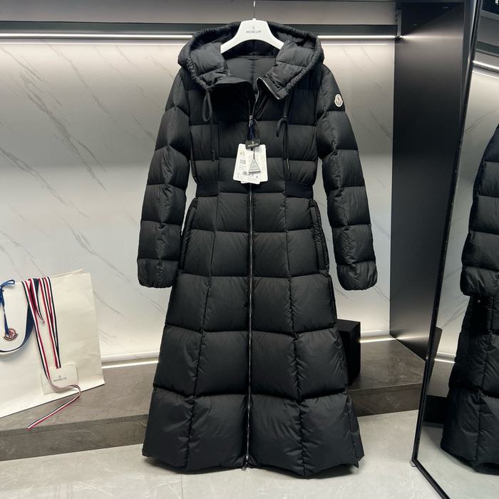 Clothing Moncler long puffer coat with hood Black