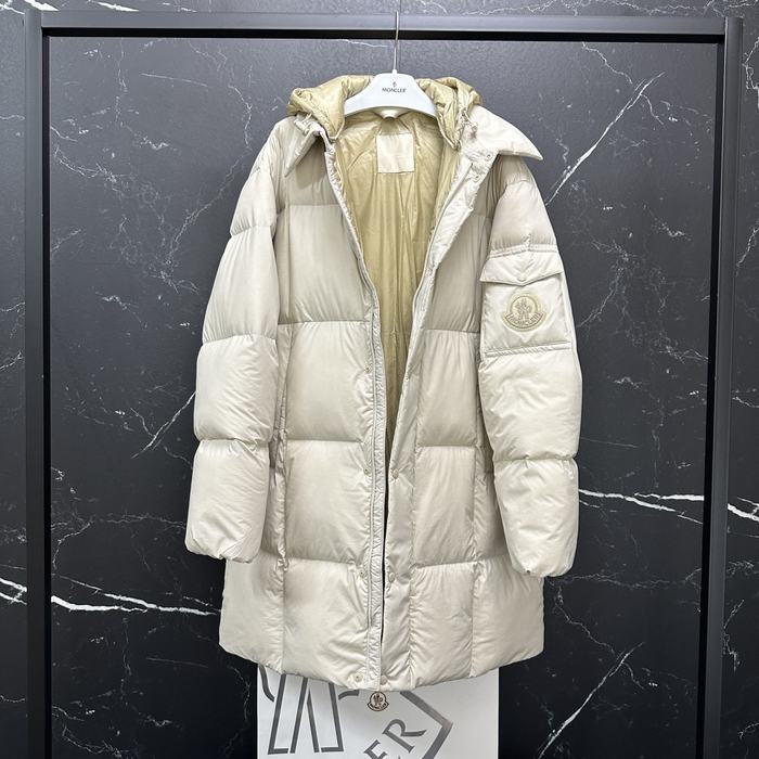 Clothing Moncler long puffer coat Beige