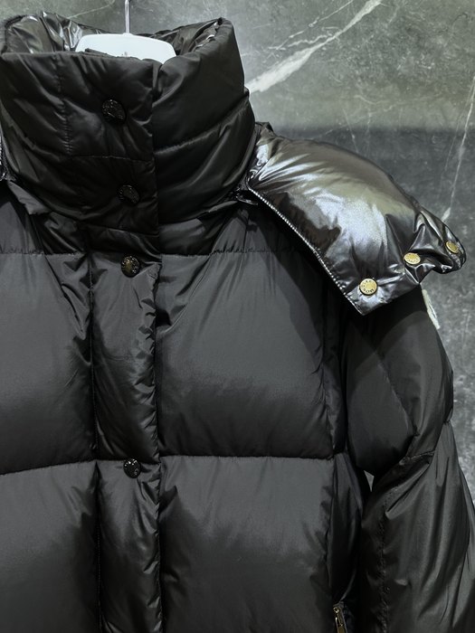 Clothing Moncler long puffer jacket Black 001