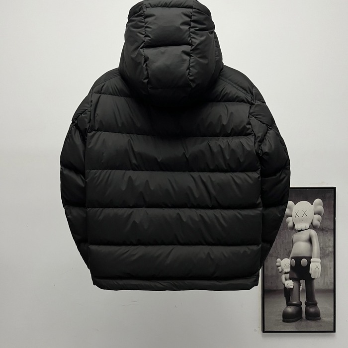 Clothing Moncler matte hooded down jacket Black