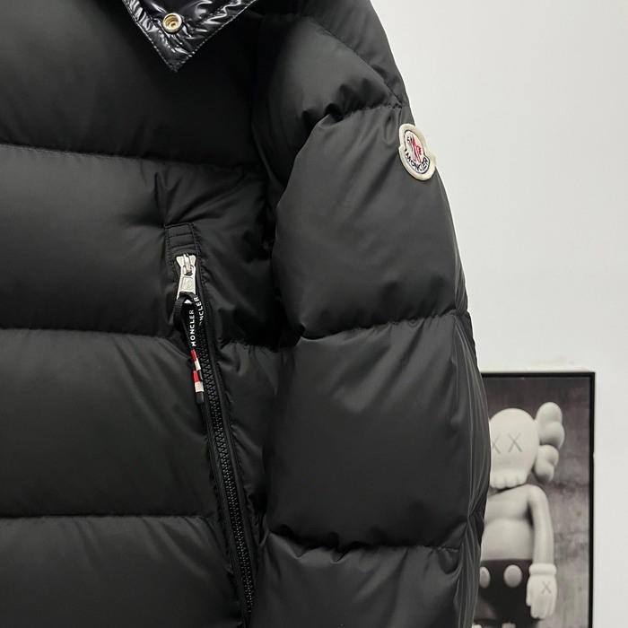 Clothing Moncler matte hooded down jacket Black