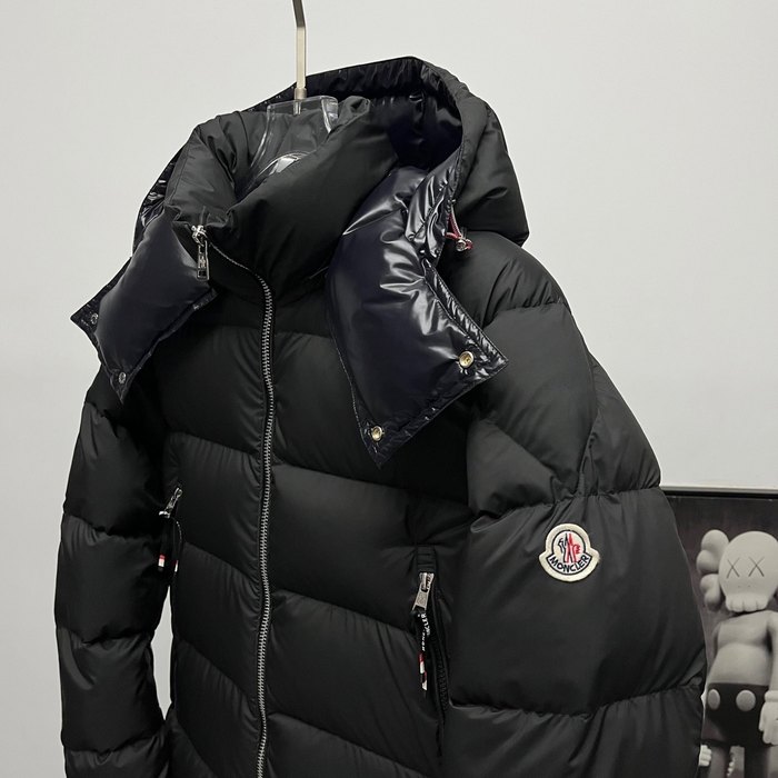 Clothing Moncler matte hooded down jacket Black