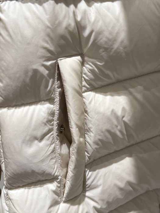 Clothing Moncler puffer coat with hood Beige