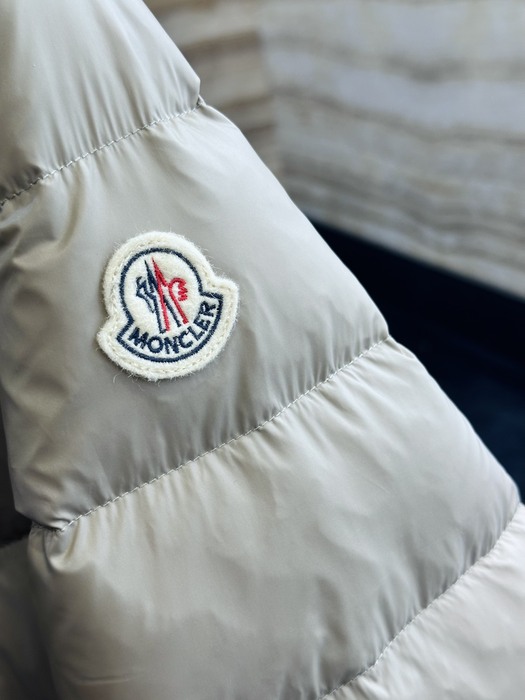 Clothing Moncler puffer jacket with belt Beige