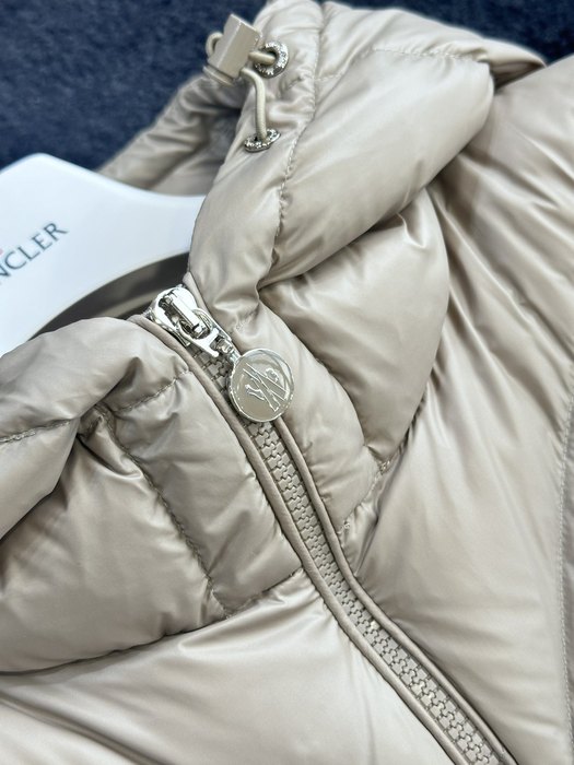 Clothing Moncler puffer jacket with belt Beige