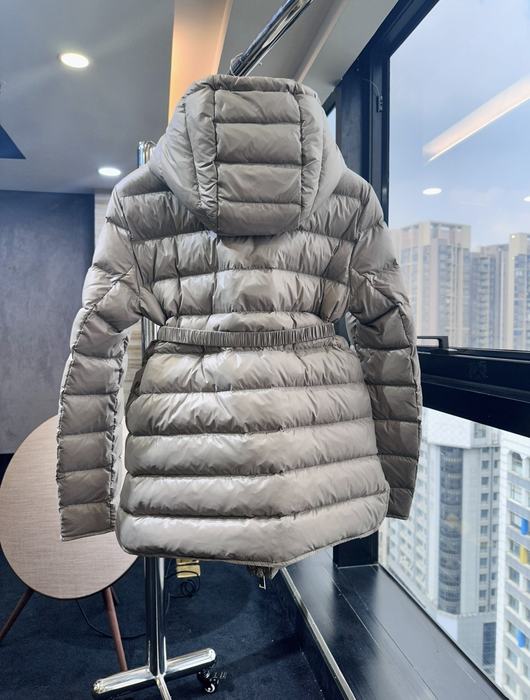 Clothing Moncler puffer jacket with belt Beige