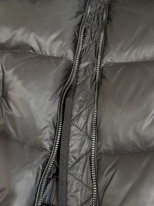 Clothing Moncler puffer jacket with fur collar Black 002