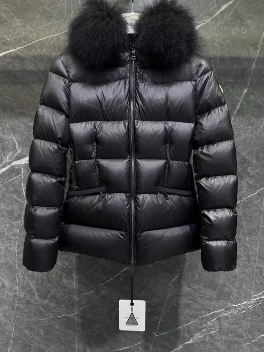 Clothing Moncler puffer jacket with fur collar Black