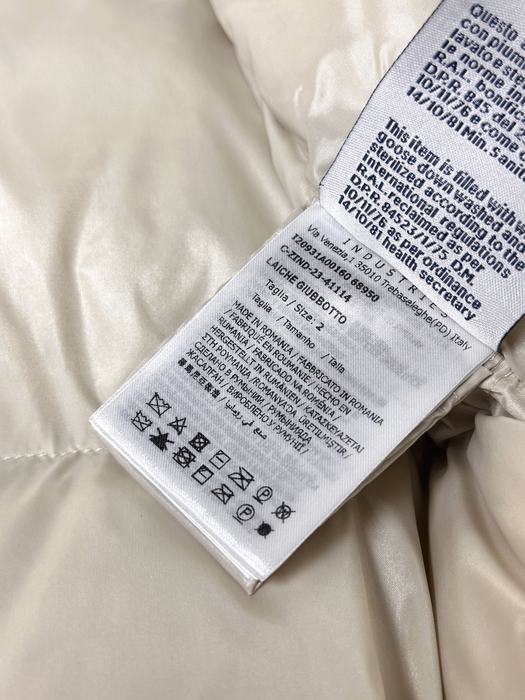 Clothing Moncler puffer jacket with fur hood Beige 002