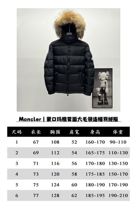 Clothing Moncler puffer jacket with fur hood Black
