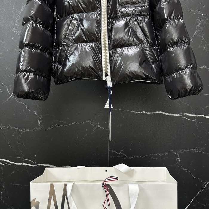 Clothing Moncler puffer jacket with hood Black 001