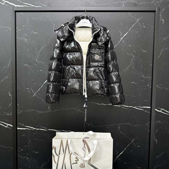 Clothing Moncler puffer jacket with hood Black 001