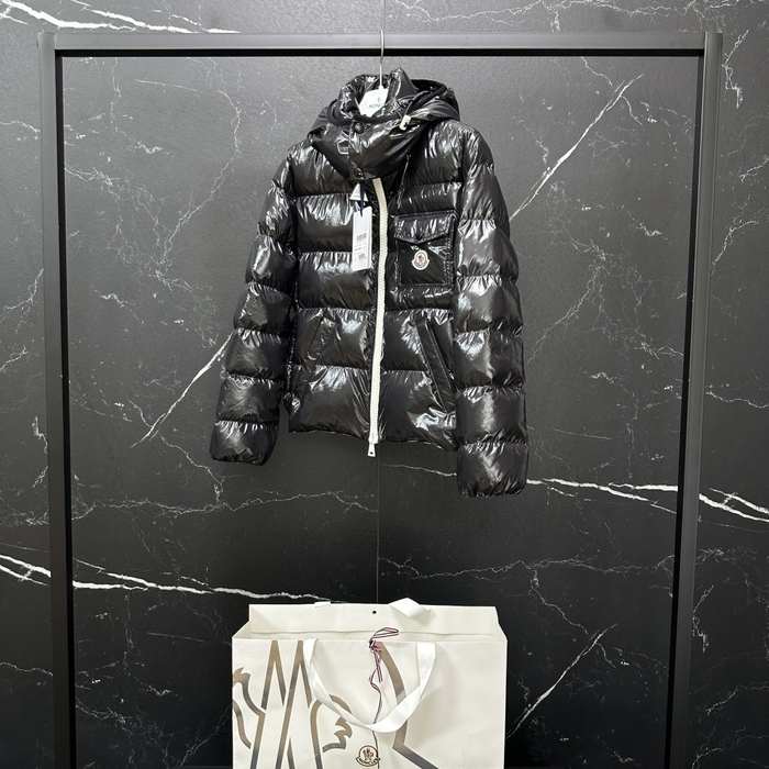 Clothing Moncler puffer jacket with hood Black 001