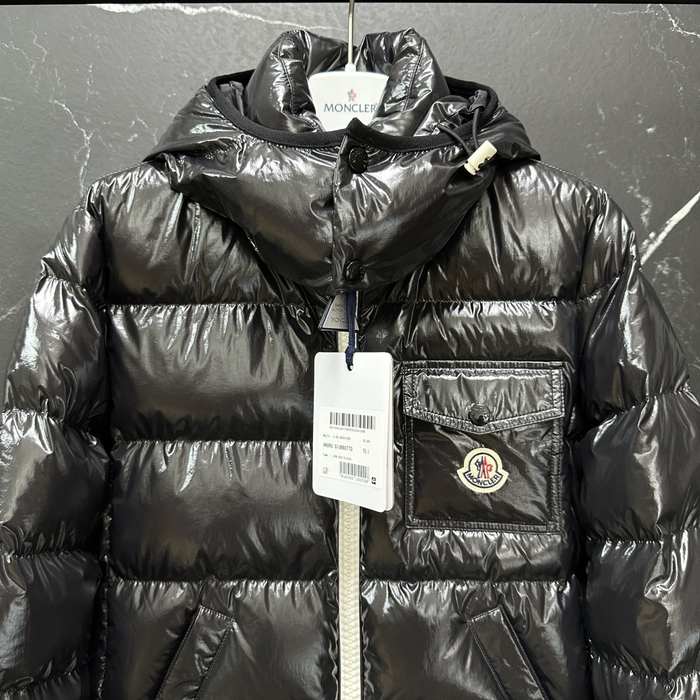 Clothing Moncler puffer jacket with hood Black 001