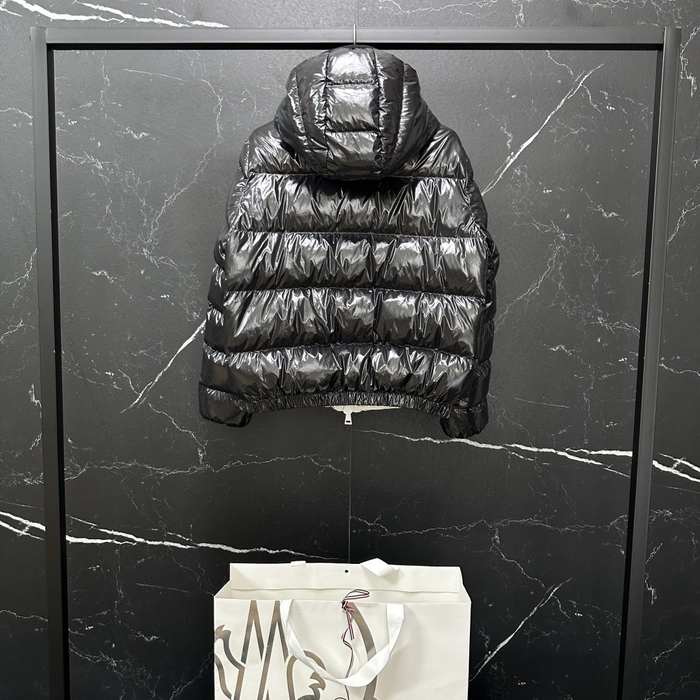 Clothing Moncler puffer jacket with hood Black 001