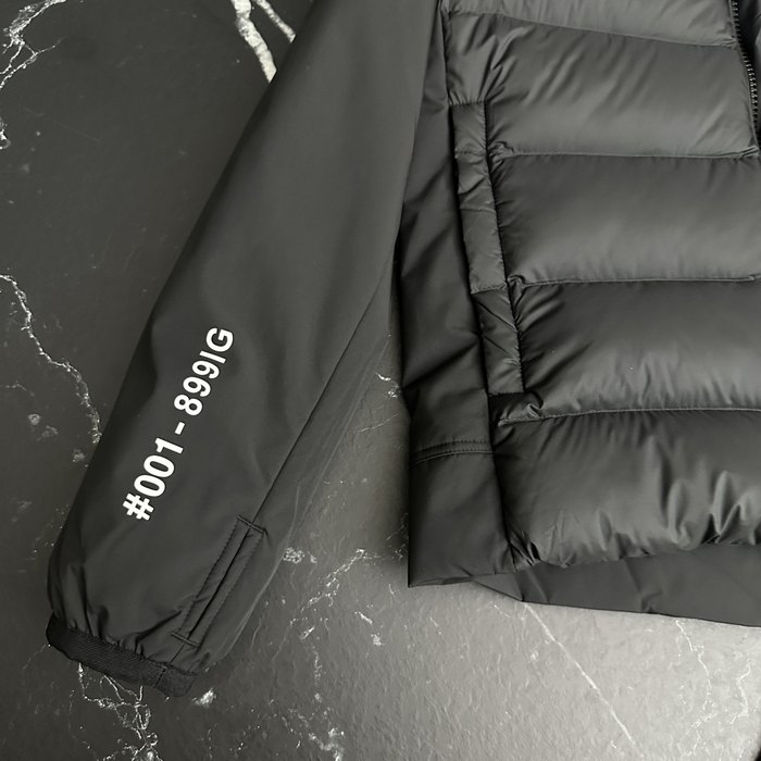 Clothing Moncler puffer jacket with hood Black 002