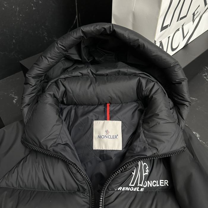Clothing Moncler puffer jacket with hood Black 002