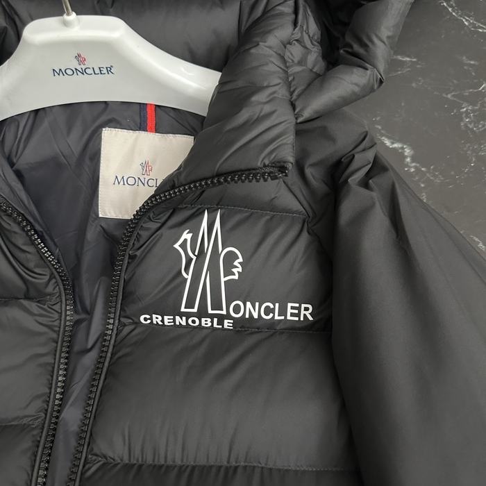 Clothing Moncler puffer jacket with hood Black 002